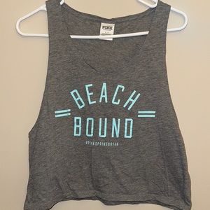 Victoria Secret PINK Cropped Sleeveless T Shirt Size Small